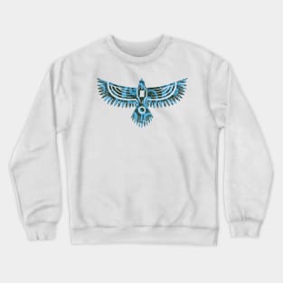 ✪ Eagle / Abstract blue pattern style / Tattoo ✪ Crewneck Sweatshirt